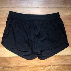 Eyelet black athletic shorts